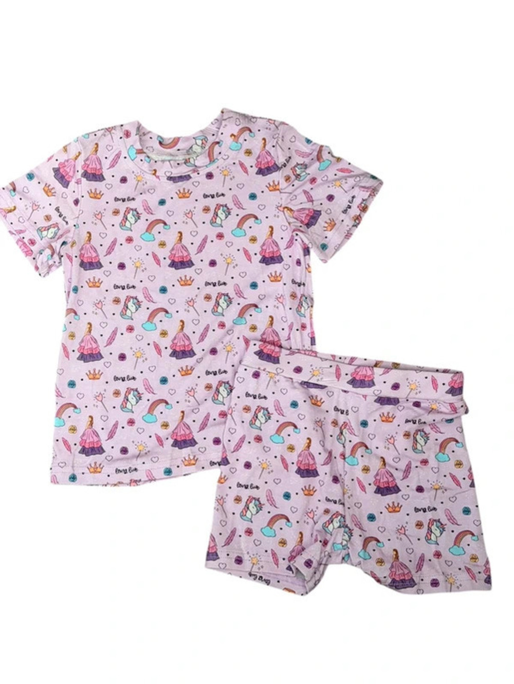 3T Taylor Swift Unicorn Bamboo Short Sleeve/Shorts Set NWOT